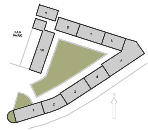 Layout of Delamore Park Office Complex near Plymouth